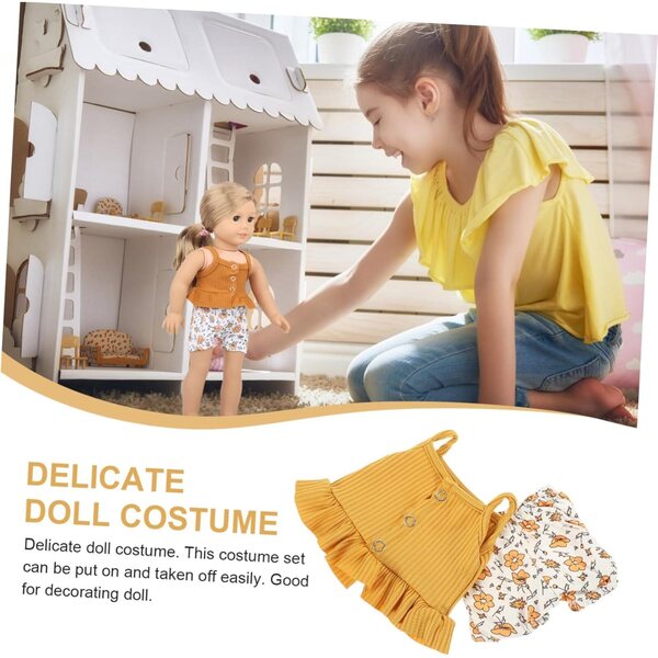 Bekleidungsset für 43-cm-Puppen: Tanktop und Shorts aus weichem Stoff