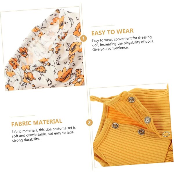 Bekleidungsset für 43-cm-Puppen: Tanktop und Shorts aus weichem Stoff