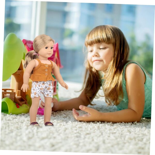 Bekleidungsset für 43-cm-Puppen: Tanktop und Shorts aus weichem Stoff