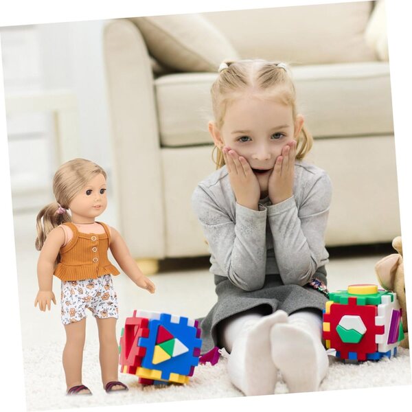 Set Abbigliamento Bambole 18 pollici: Short e Caraco in tessuto morbido e confortevole