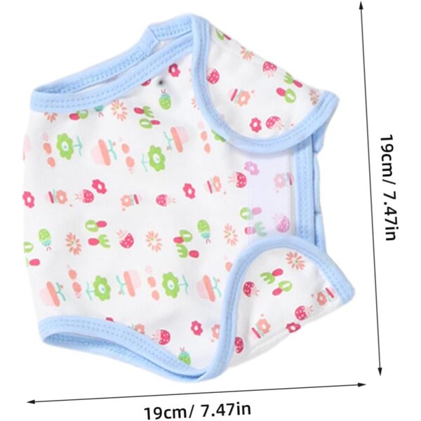 5 Pannolini in Cotone Regolabili per Bambole - Accessori Lavabili e Realistici