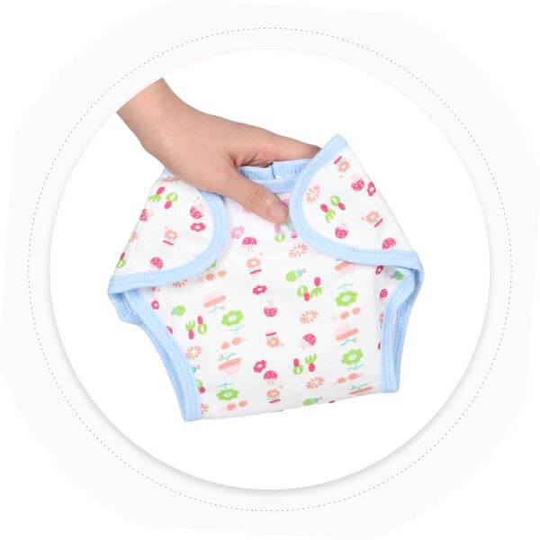5 Pannolini in Cotone Regolabili per Bambole - Accessori Lavabili e Realistici