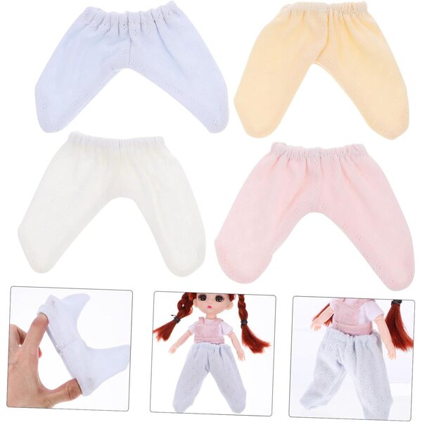 ORFOFE 4 Pantaloni in Tessuto per Bambole 20 cm Colorati e Confortevoli