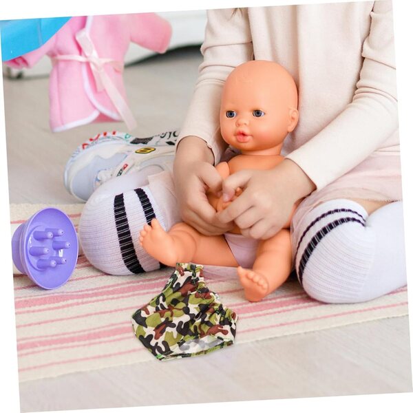 ORFOFE Set di 4 Mutandine Mimetiche per Bambole, Biancheria Intima Regolabile e Riutilizzabile
