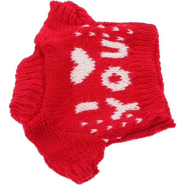 Pull Miniature Rosso per Orsetti 30 cm - Vestito Invernale in Filato per Peluche