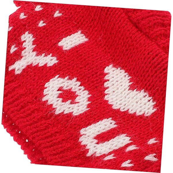 Pull Miniature Rosso per Orsetti 30 cm - Vestito Invernale in Filato per Peluche