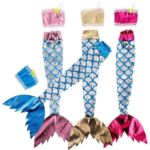 ORFOFE 4 Set di Gonne Sirena Multicolori per Bambole – Abiti Principessa Cosplay