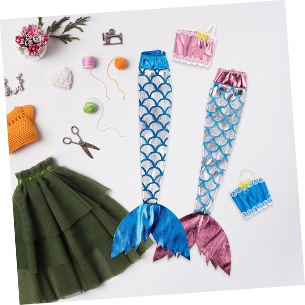 ORFOFE 4 Set di Gonne Sirena Multicolori per Bambole – Abiti Principessa Cosplay