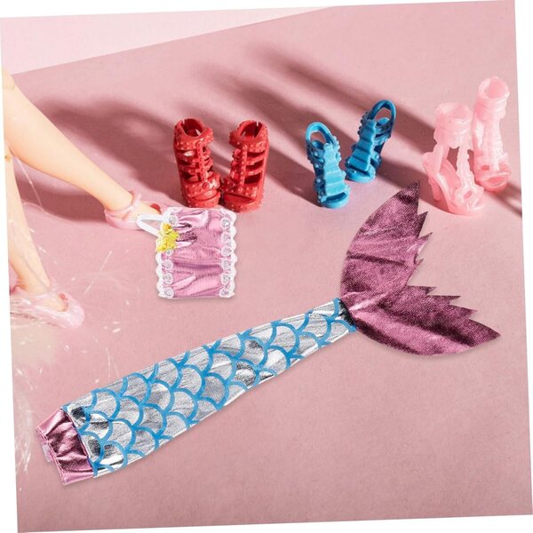 ORFOFE 4 Set di Gonne Sirena Multicolori per Bambole – Abiti Principessa Cosplay