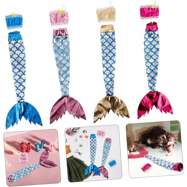 ORFOFE 4 Set di Gonne Sirena Multicolori per Bambole – Abiti Principessa Cosplay