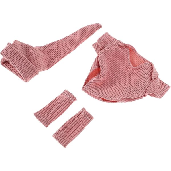 Komplettes Set aus rosa Kleidung und Accessoires für 18-cm-Puppen mit Schuhen und Hut