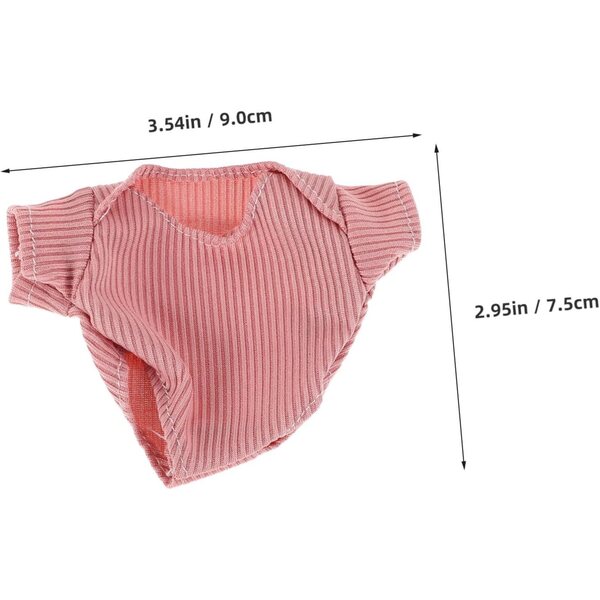 Komplettes Set aus rosa Kleidung und Accessoires für 18-cm-Puppen mit Schuhen und Hut