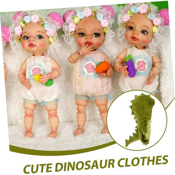 Combinaison dinosaure per bambole piccole tessuto morbido e design adorabile