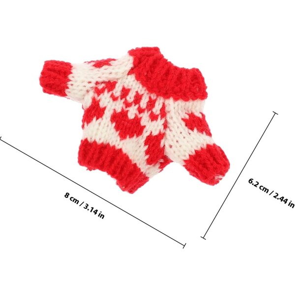 Set 5 Maglioni Invernali per Bambole 20 cm in Morbido Cotone Multicolore