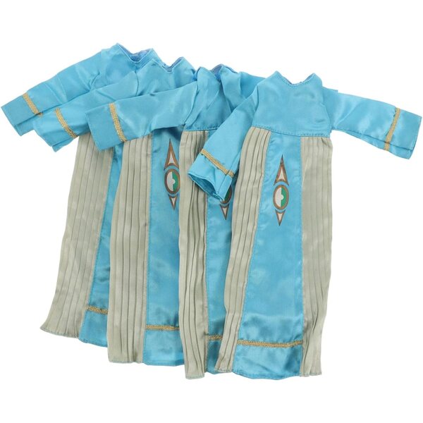 Set 4 Vestiti per Bambola Islamica Abaya e Thobe Blu per Feste Eid e Ramadan