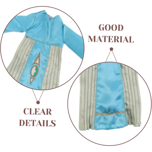 Set 4 Vestiti per Bambola Islamica Abaya e Thobe Blu per Feste Eid e Ramadan
