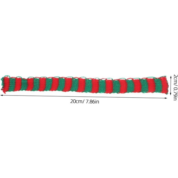 ORFOFE Set 30 Mini Sciarpe di Natale Rosse, Bianche e Verdi per Bamboles e Decorazioni