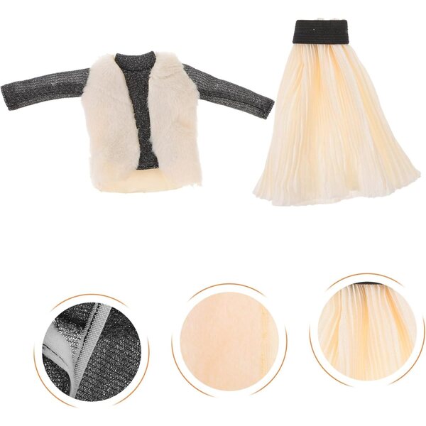 Set Abiti Eleganti per Bambole 27-29 cm | Costume Intercambiabile in Tessuto e Peluche