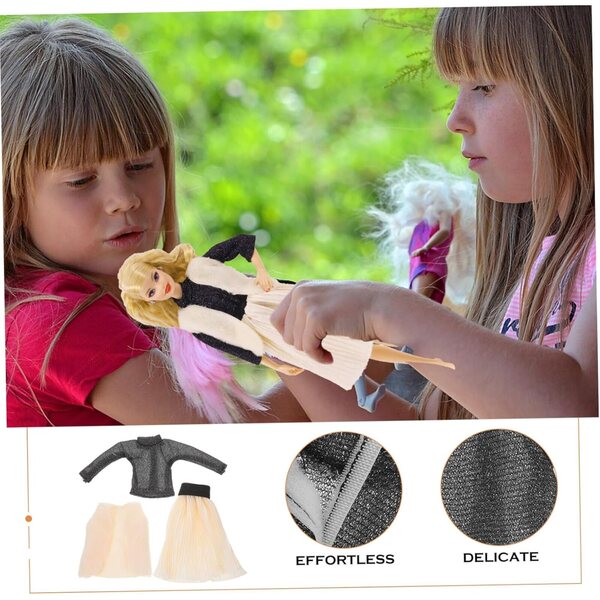 Set Abiti Eleganti per Bambole 27-29 cm | Costume Intercambiabile in Tessuto e Peluche