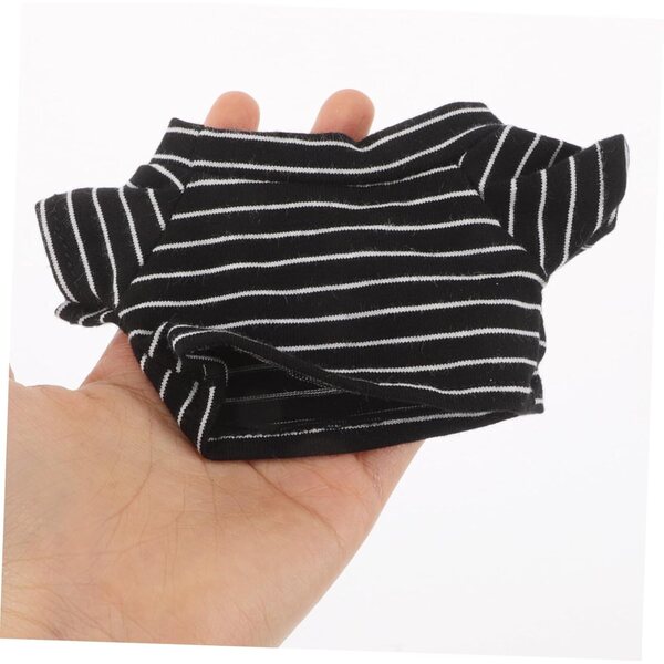 Abbigliamento per Bambole Ours 20cm: Camicia Blu e Pantaloni Nero e Bianco Facili da Usare