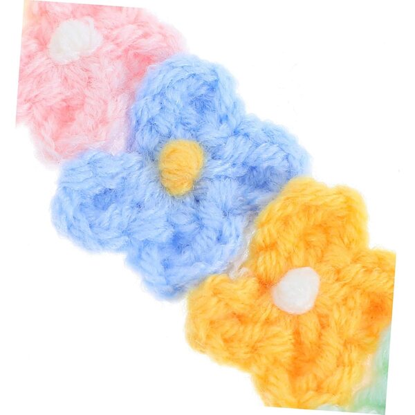Set Tricotato Bavaglino e Bandeau Floreale per Bambole e Orsetti Peluche