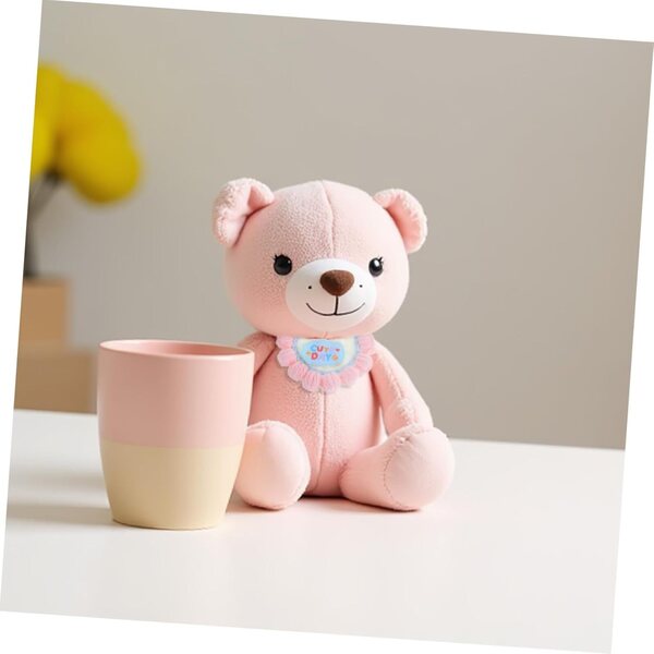 Set Tricotato Bavaglino e Bandeau Floreale per Bambole e Orsetti Peluche