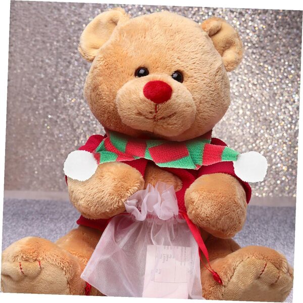 Mini sciarpe natalizie a strisce rosse e verdi in set da 20 per bambole e decorazioni festive