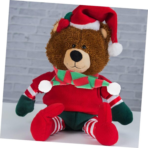 Mini sciarpe natalizie a strisce rosse e verdi in set da 20 per bambole e decorazioni festive