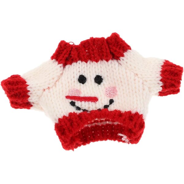 Pull Miniatura Rosso e Bianco in Peluche per Bambole, Accessorio Comodo e Festivo