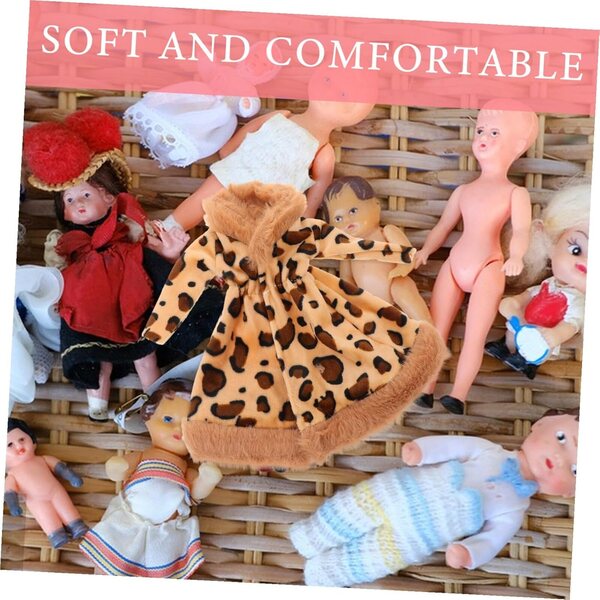 Tenuta di Peluche Elegante per Bambole 30 cm - Cappotto Morbido, Lavabile e Riutilizzabile