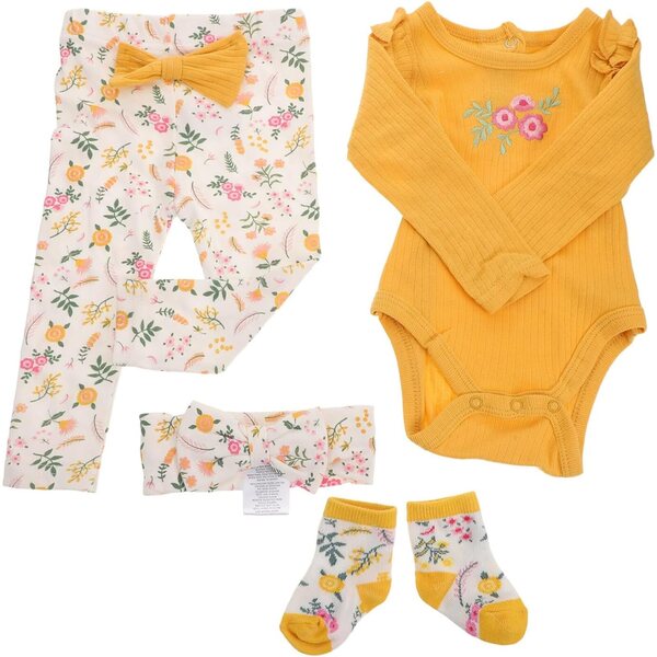 Abbigliamento per Bambole Reborn Unisex: Completo Pantaloni, Maglia, Calze e Fascia in Cotone