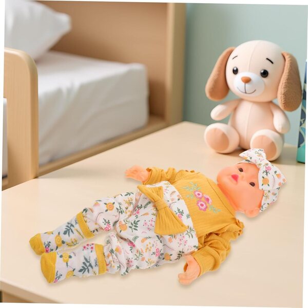 Abbigliamento per Bambole Reborn Unisex: Completo Pantaloni, Maglia, Calze e Fascia in Cotone