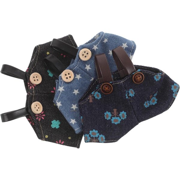 3 Salopettes Rayées in Tessuto per Peluche e Bambole – Outfit Kawaii DIY