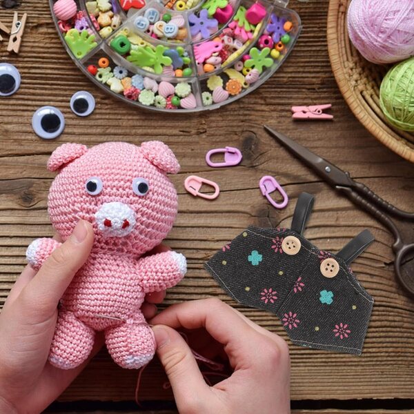 3 Salopettes Rayées in Tessuto per Peluche e Bambole – Outfit Kawaii DIY