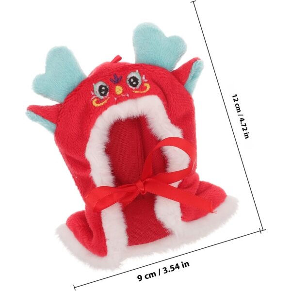 Cape per bambole Dragone rosso, accessorio tessile lavabile per giochi creativi