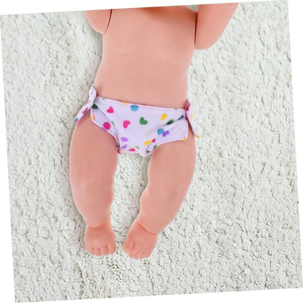 Set 4 Pannolini Riutilizzabili per Bambole 43 cm in Tessuto Colorato - GARIOUANS