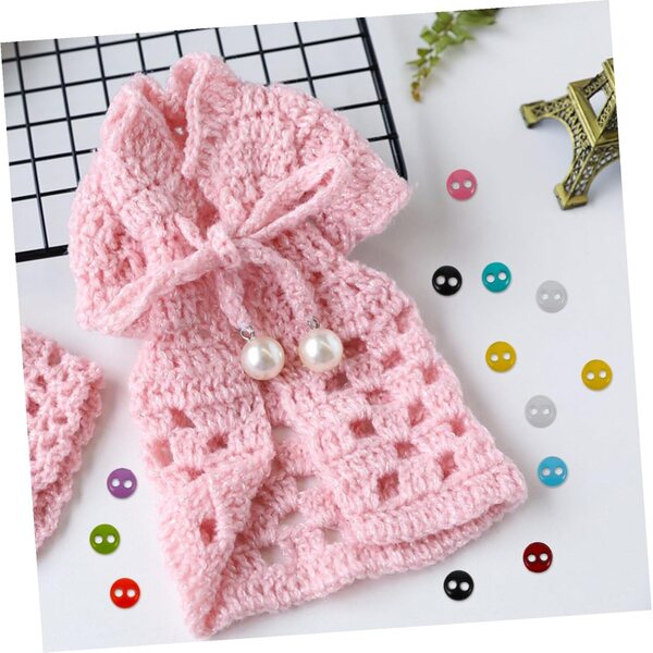 ORFOFE Set 20 Bottoni Miniature Colorati per Vestiti di Bambole Facili da Cucire