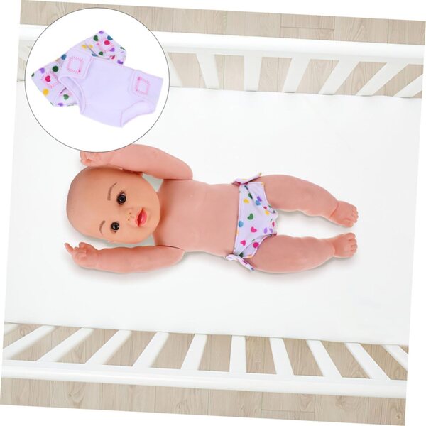 Set 4 Pannolini Lavabili in Tessuto per Bamboles 43 cm - Accessori Creativi e Riutilizzabili