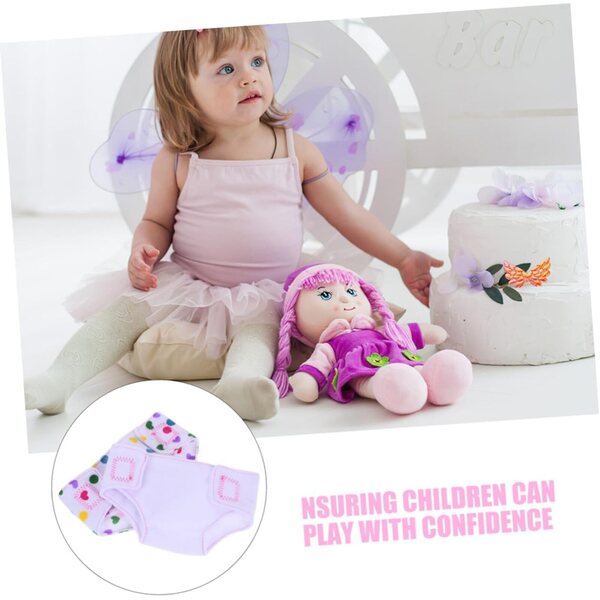 Set 4 Pannolini Lavabili in Tessuto per Bamboles 43 cm - Accessori Creativi e Riutilizzabili