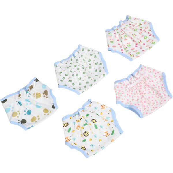 Couches per Bamboles Lavables in Cotone Set di 5 Accessori Regolabili per Gioco Immaginativo