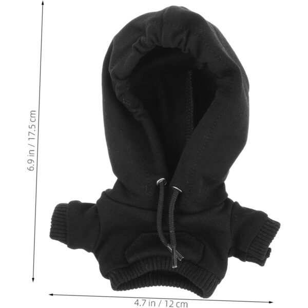 Mini Sweat à Capuche Noir in Tessuto Morbido per Bambole – Vesti la tua Bambola per Ogni Stagione