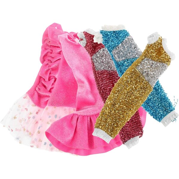 ORFOFE Abito Lungo da Principessa a Una Spalla con Paillettes per Bambole, Set 6 Pezzi