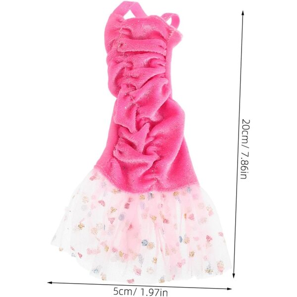 ORFOFE Abito Lungo da Principessa a Una Spalla con Paillettes per Bambole, Set 6 Pezzi