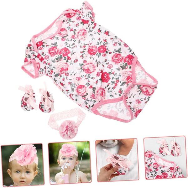 Set Estate per Bambole Reborn: Scarpe, Bandeau e Vestiario Baby Girl in Cotone