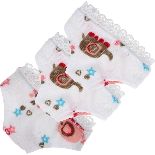 Set 3 Culottes Bianche in Tessuto per Bamboles - Mini Sottovesti Facili da Indossare