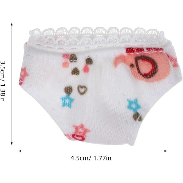 Set 3 Culottes Bianche in Tessuto per Bamboles - Mini Sottovesti Facili da Indossare