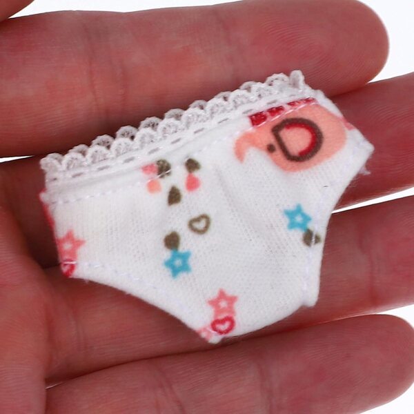 Set 3 Culottes Bianche in Tessuto per Bamboles - Mini Sottovesti Facili da Indossare