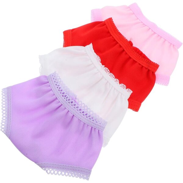 Set 4 Culottes per Bambole in Poliestere Colorate - Accessori Resistenti e Delicati