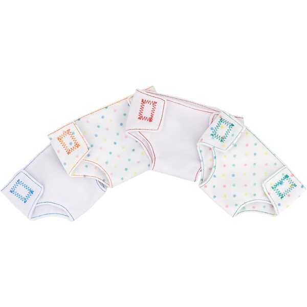Set 4 Pannolini Regolabili e Intimo per Bambole 45 cm – Accessori Realistici Gioco Bimba