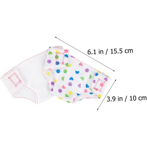 Set 4 Pannolini Regolabili e Intimo per Bambole 45 cm – Accessori Realistici Gioco Bimba